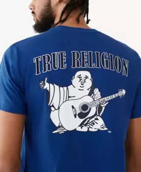 Мужская футболка с коротким рукавом и логотипом Buddha True Religion, синий