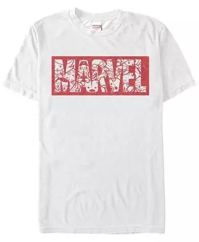 Мужская футболка с коротким рукавом и логотипом Marvel Kawaii Marvel из коллекции комиксов Marvel Fifth Sun, белый