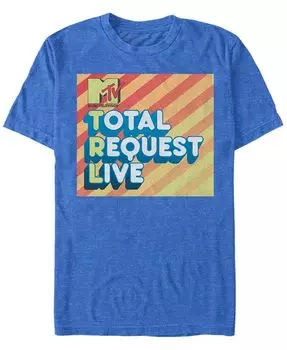 Мужская футболка с коротким рукавом и логотипом MTV Total Request Live Fifth Sun, синий