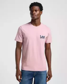 Мужская футболка с коротким рукавом и логотипом на груди Lee, цвет Rosa