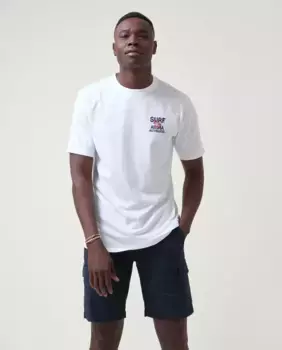 Мужская футболка с коротким рукавом и логотипом сбоку Altonadock, белый