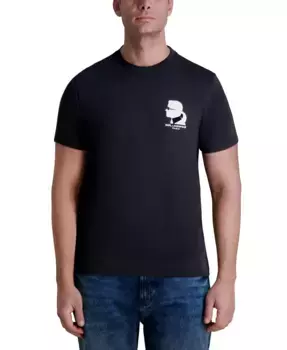 Мужская футболка с коротким рукавом и логотипом KARL LAGERFELD PARIS, черный