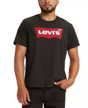 Мужская футболка с коротким рукавом и логотипом batwing Levi's, черный