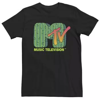 Мужская футболка с коротким рукавом и логотипом MTV Cactus Licensed Character