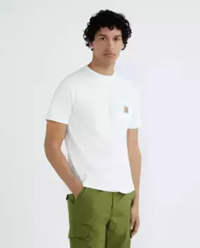 Мужская футболка с коротким рукавом и нашивкой-логотипом Carhartt WIP, белый
