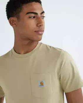 Мужская футболка с коротким рукавом и нашивкой-логотипом Carhartt WIP, коричневый