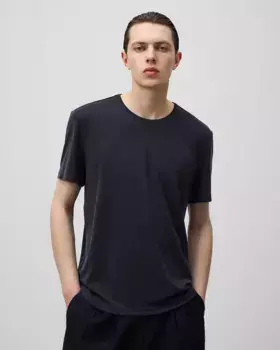 Мужская футболка с коротким рукавом и ответственным модалом Adolfo Dominguez, чёрный