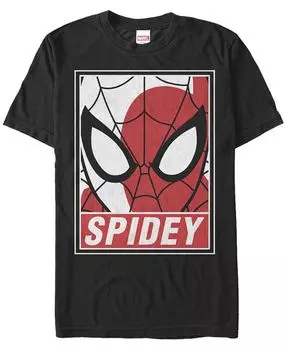 Мужская футболка с коротким рукавом и портретом Человека-паука Marvel Fifth Sun, черный