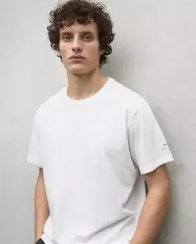 Мужская футболка с коротким рукавом и принтом на спине Ecoalf, белый