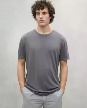 Мужская футболка с коротким рукавом и принтом на спине Ecoalf, темно-серый