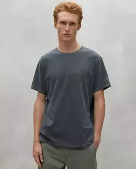 Мужская футболка с коротким рукавом и принтом на спине Ecoalf, темно-серый