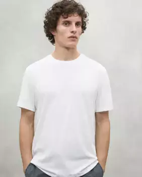 Мужская футболка с коротким рукавом и принтом на спине Ecoalf, белый