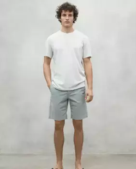 Мужская футболка с коротким рукавом и принтом на спине Ecoalf, светло-серый