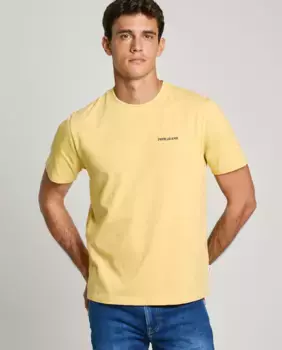 Мужская футболка с коротким рукавом и принтом Pepe Jeans, жёлтый