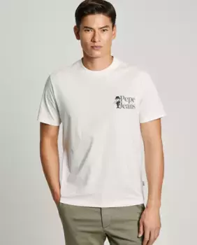 Мужская футболка с коротким рукавом и принтом Pepe Jeans, цвет Crudo