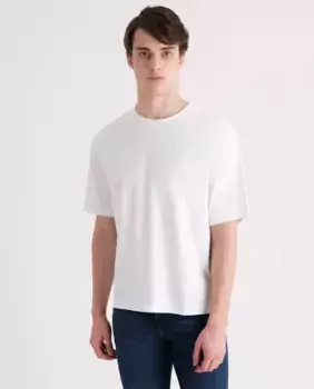 Мужская футболка с коротким рукавом и принтом на спине Calvin Klein Jeans, белый