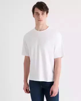 Мужская футболка с коротким рукавом и принтом на спине Calvin Klein Jeans, белый