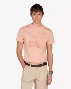 Мужская футболка с коротким рукавом и принтом спереди Harper & Neyer, розовый