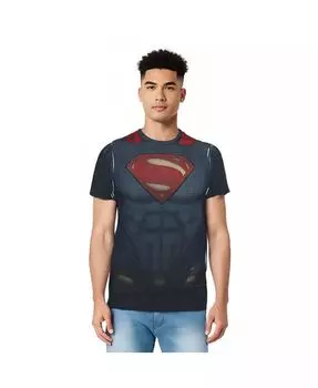 Мужская футболка с коротким рукавом и принтом Супермена из полиэстера для взрослых Batman V Superman, белый