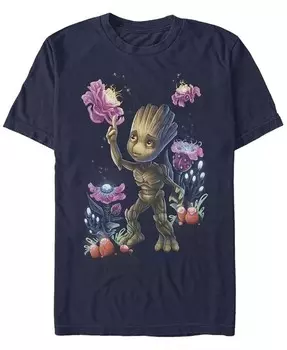 Мужская футболка с коротким рукавом и принтом «Groot Plants No Background» Fifth Sun, синий