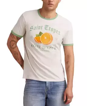Мужская футболка с коротким рукавом и принтом Saint Tropez Lucky Brand, белый