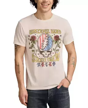 Мужская футболка с коротким рукавом и принтом Grateful Dead America Lucky Brand, белый