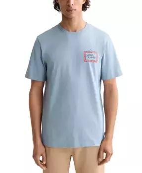 Мужская футболка с коротким рукавом и принтом логотипа SCOTCH & SODA, синий