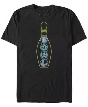 Мужская футболка с коротким рукавом и принтом the big lebowski bowling neon light Fifth Sun, черный