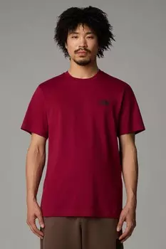 Мужская футболка с коротким рукавом и простым куполом The North Face, красный