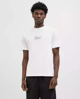Мужская футболка с коротким рукавом и рисунком спереди Jack & Jones, белый