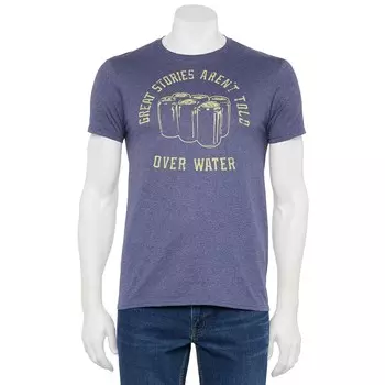 Мужская футболка с коротким рукавом и рисунком Generic, цвет Navy Heather