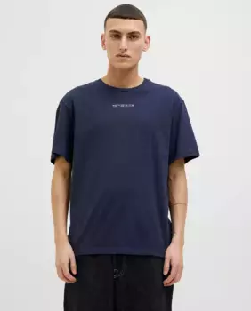 Мужская футболка с коротким рукавом и рисунком сзади Jack & Jones, синий