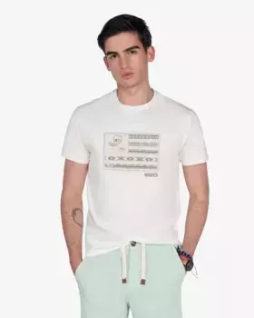 Мужская футболка с коротким рукавом и рисунком спереди Harper & Neyer, белый