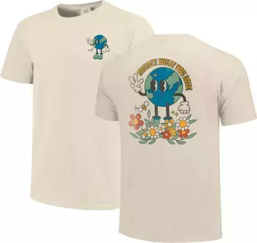 Мужская футболка с коротким рукавом и рисунком Image One Protect Earth, слоновая кость