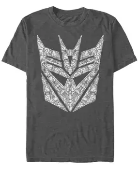 Мужская футболка с коротким рукавом и символом Decepticon Fifth Sun, серый