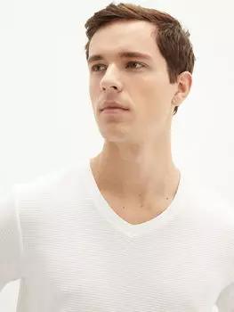 Мужская футболка с коротким рукавом и V-образным вырезом LCWAIKIKI Classic