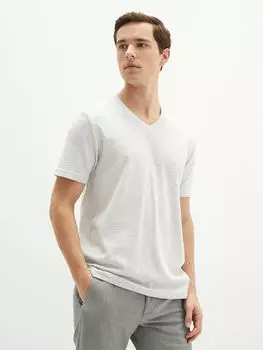 Мужская футболка с коротким рукавом и V-образным вырезом LCWAIKIKI Classic