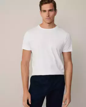 Мужская футболка с коротким рукавом и вышитым логотипом Hackett, белый