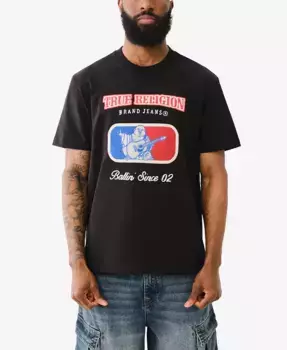 Мужская футболка с коротким рукавом и вышивкой League True Religion, черный