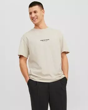 Мужская футболка с коротким рукавом Jack & Jones, бежевый