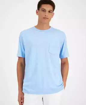 Мужская футболка с коротким рукавом, круглым вырезом и карманом Canal Tommy Bahama, синий