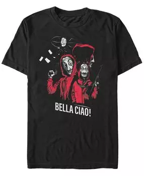 Мужская футболка с коротким рукавом la casa de papel bella ciao zeppelin group в маске Fifth Sun, черный