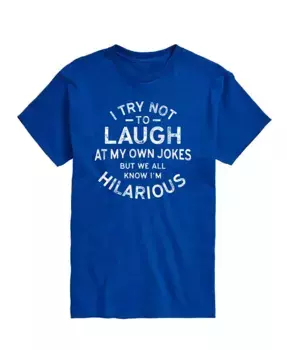 Мужская футболка с коротким рукавом "Laugh at My Own Jokes" AIRWAVES, синий