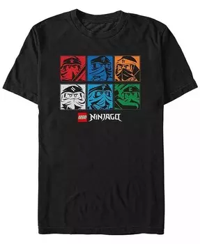Мужская футболка с коротким рукавом Lego Ninjago Unite the Colors Fifth Sun, черный