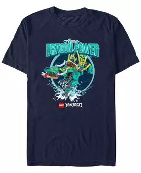 Мужская футболка с коротким рукавом lego ninjago aqua dragon power Fifth Sun, синий