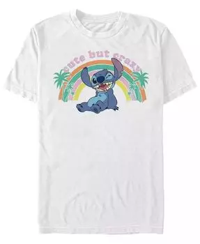 Мужская футболка с коротким рукавом Lilo Stitch Kawaii Stitch Fifth Sun, белый