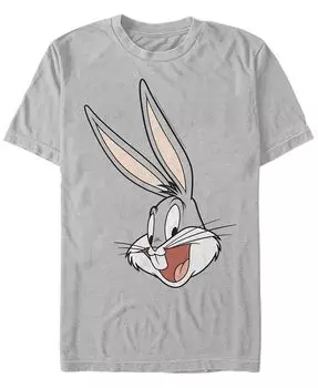 Мужская футболка с коротким рукавом Looney Tunes Bugs Bunny Big Face Fifth Sun, цвет Silver-Tone