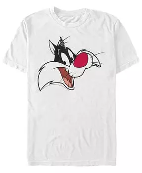 Мужская футболка с коротким рукавом Looney Tunes Sylvester Big Face Fifth Sun, белый