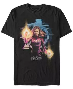 Мужская футболка с коротким рукавом Marvel Avengers Endgame Captain Marvel Action Portrait Fifth Sun, черный