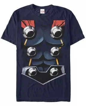 Мужская футболка с коротким рукавом Marvel Avengers Assemble Thor Suit Costume Fifth Sun, синий